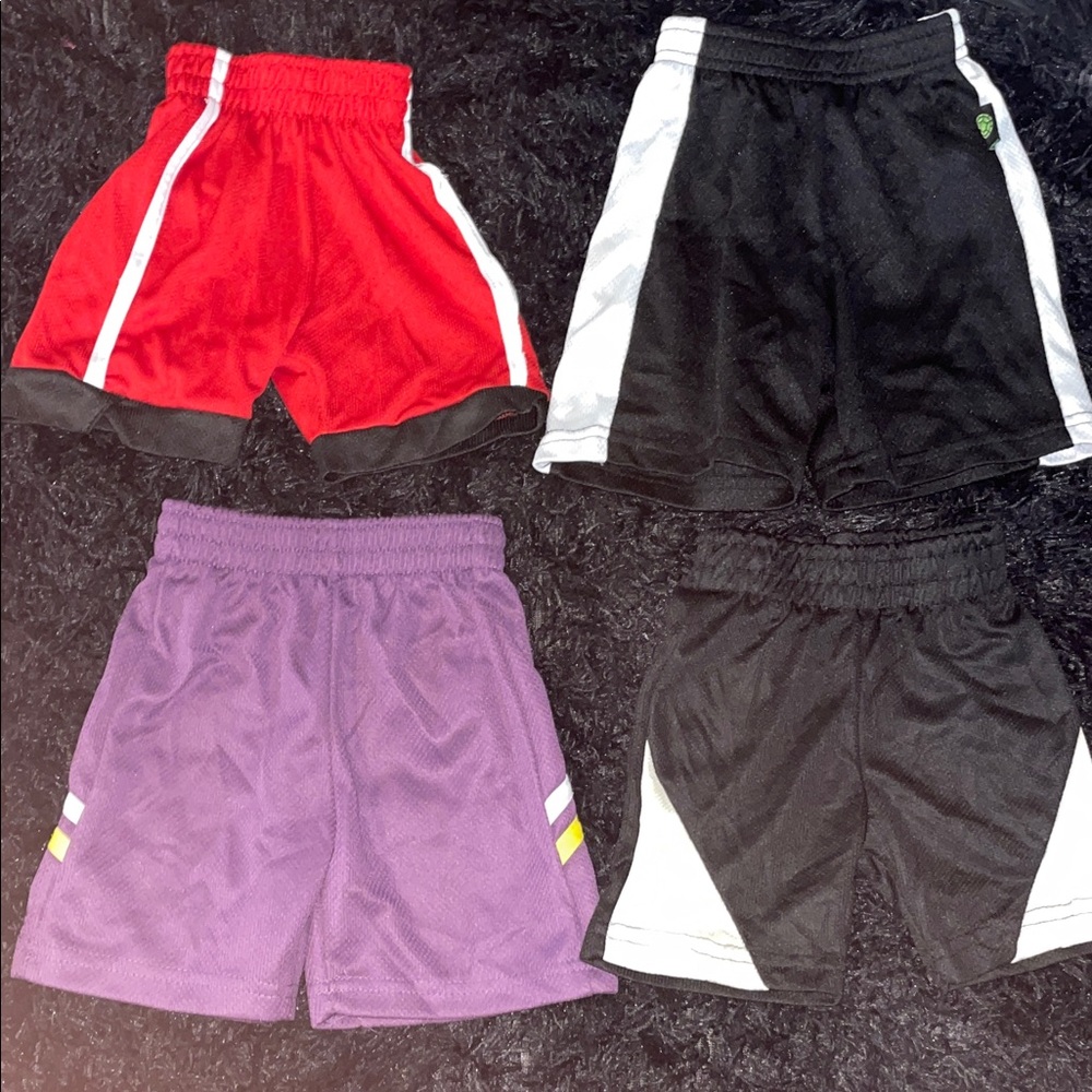 Kids Shorts Set - Red, Black, Purple. 3 shorts for $12 or $4 per short